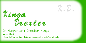 kinga drexler business card